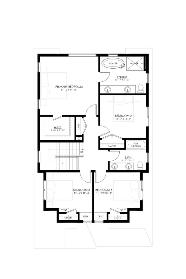 Dream House Plan - Farmhouse Floor Plan - Upper Floor Plan #1114-26
