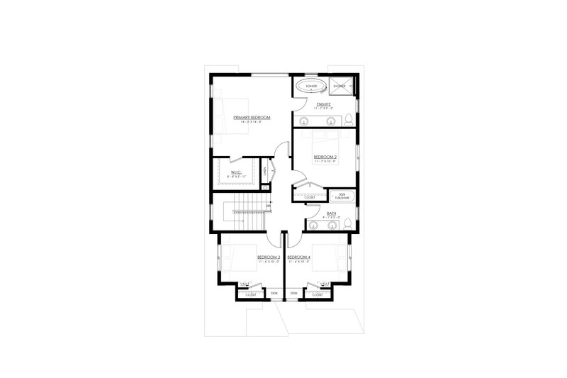 Home Plan - Floor Plan - Upper Floor 1 for Farmhouse House Plan #1114-26 - 5 bed, 3.5 bath