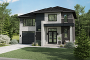 Contemporary Style House Plan - 3 Beds 2 Baths 2219 Sq/Ft Plan #25-4989 