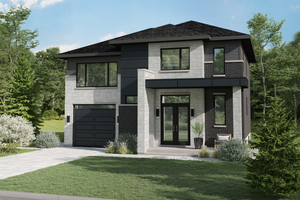 Contemporary Exterior - Front Elevation Plan #25-4989
