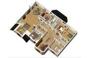 European Style House Plan - 5 Beds 2 Baths 4551 Sq/Ft Plan #25-4699 