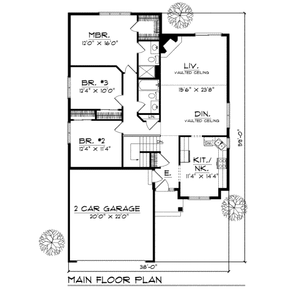 Dream House Plan - Traditional Floor Plan - Main Floor Plan #70-128