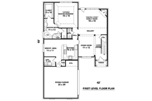 Floor Plan - Main Floor for European House Plan #81-790 - 3 bed, 2.5 bath