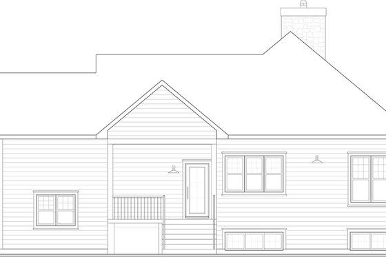 Exterior - Rear Elevation for Modern House Plan #23-2902 - 1 bed, 1.5 bath