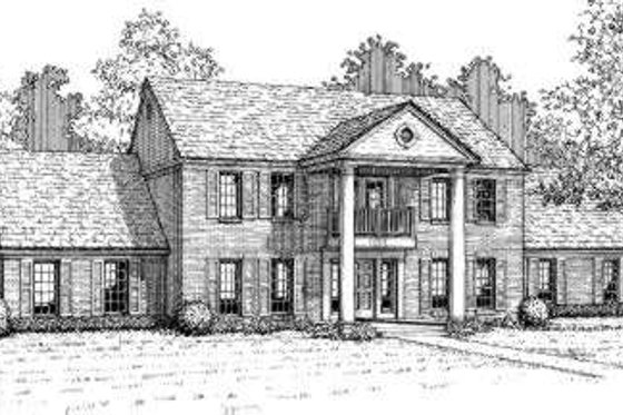 Exterior - Front Elevation for Colonial House Plan #310-105 - 5 bed, 2.5 bath