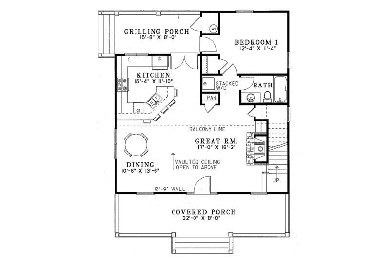 Farmhouse Style House Plan 2 Beds 2 Baths 1400 Sq/Ft Plan 172019