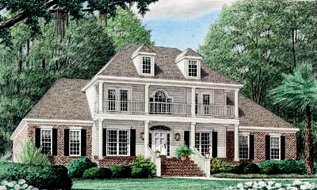 Southern Style House Plan - 4 Beds 3.5 Baths 3072 Sq/Ft Plan #34-138