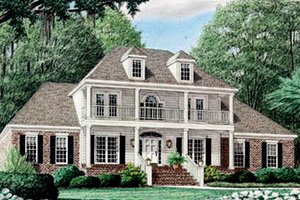 Southern Exterior - Front Elevation Plan #34-138