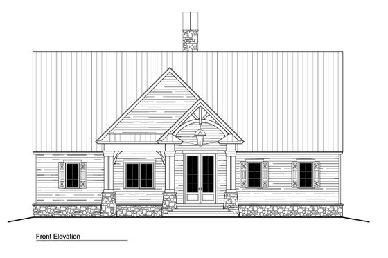 Exterior - Front Elevation 5 for Country House Plan #1081-32 - 3 bed, 3.5 bath