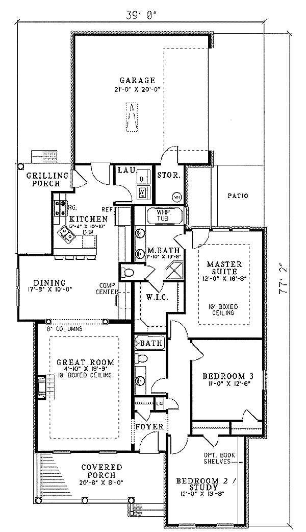Dream House Plan - Farmhouse Floor Plan - Main Floor Plan #17-1126