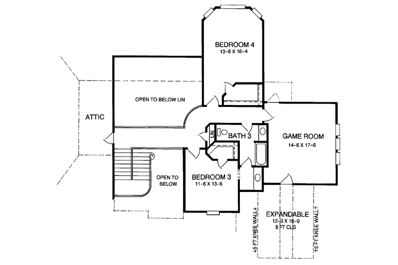 Dream House Plan - Floor Plan - Upper Floor for Country House Plan #952-262 - 4 bed, 3.5 bath