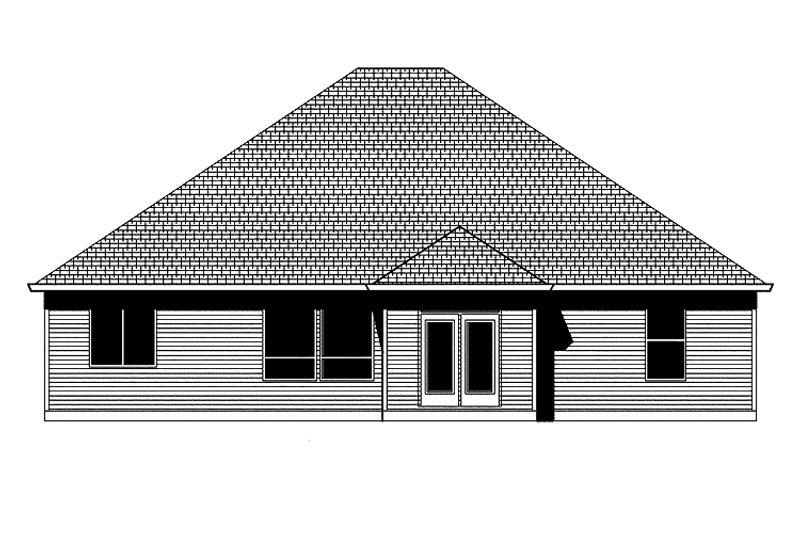 Architectural House Design - Exterior - Rear Elevation 1 for Craftsman House Plan #943-9 - 3 bed, 2 bath