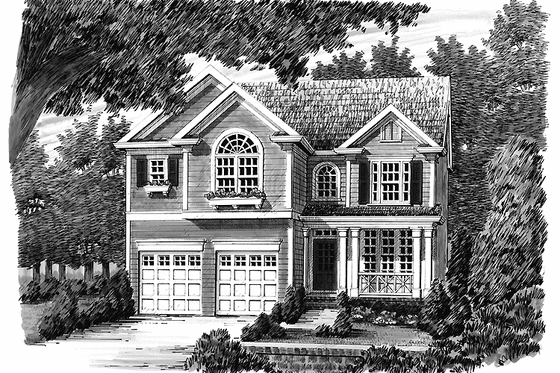 Exterior - Front Elevation 3 for Country House Plan #927-897 - 4 bed, 2.5 bath