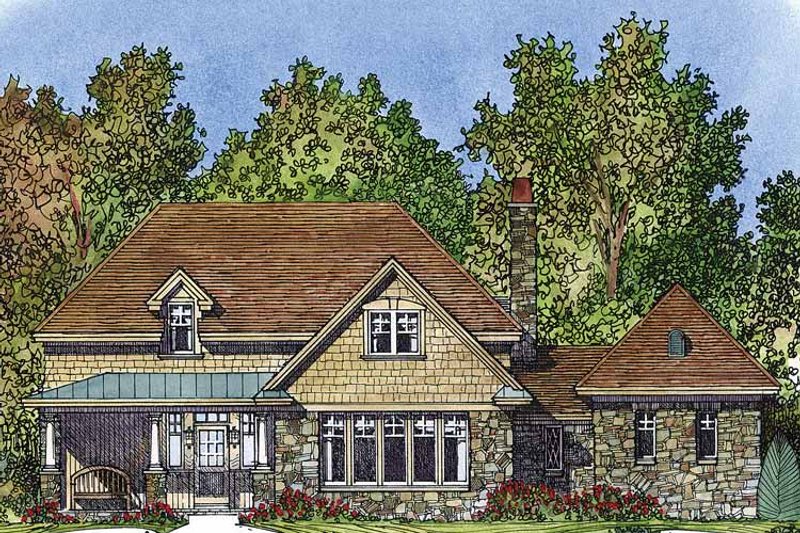 Home Plan - Exterior - Front Elevation 3 for Country House Plan #1016-69 - 4 bed, 3 bath
