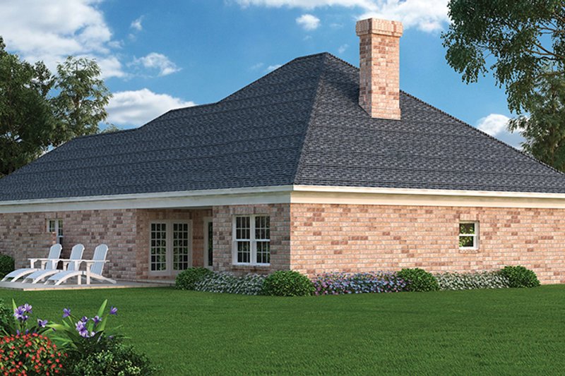 Dream House Plan - Exterior - Rear Elevation 1 for Ranch House Plan #45-388 - 2 bed, 2 bath