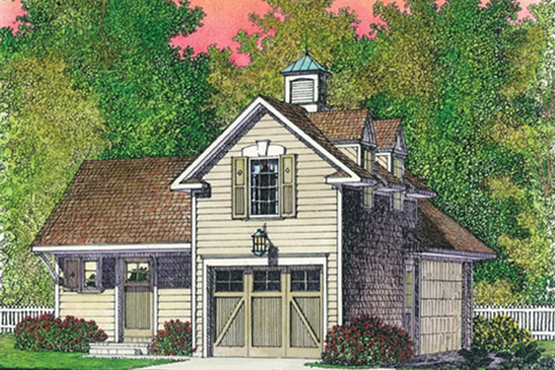 House Design - Exterior - Front Elevation 3 for Colonial House Plan #1016-103, 0.5 bath