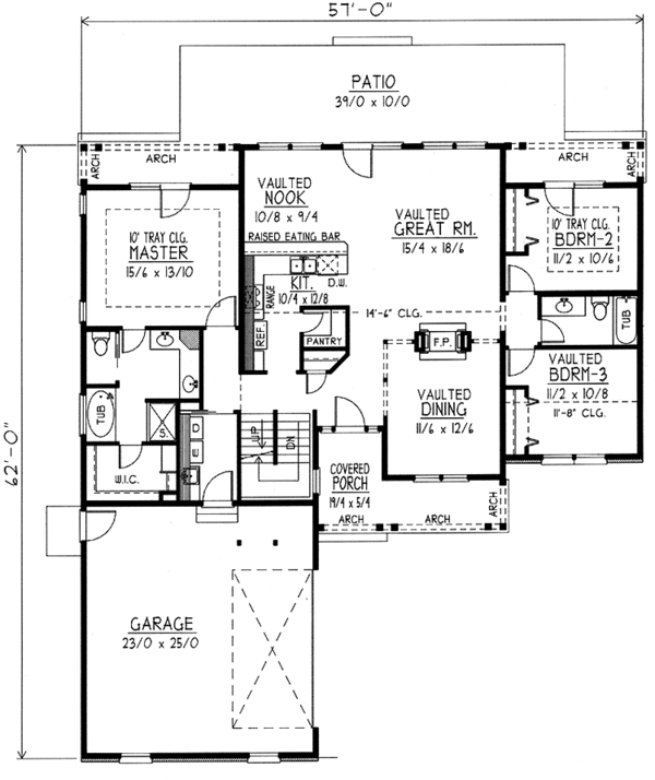 Home Plan - Country Floor Plan - Main Floor Plan #1037-34