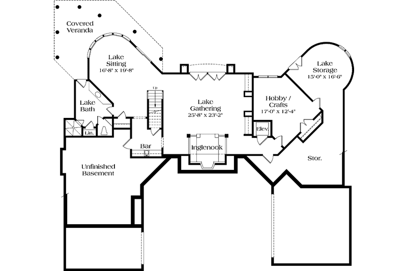 Dream House Plan - Floor Plan - Lower Floor for Mediterranean House Plan #453-202 - 5 bed, 5.5 bath