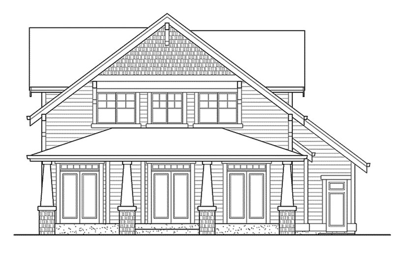 Home Plan - Exterior - Rear Elevation for Craftsman House Plan #132-358 - 3 bed, 2.5 bath