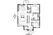Contemporary Style House Plan - 2 Beds 1 Baths 1266 Sq/Ft Plan #23-2714 