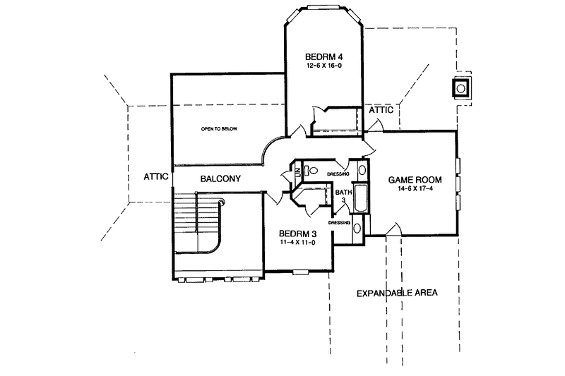 Dream House Plan - Floor Plan - Upper Floor for Traditional House Plan #952-70 - 4 bed, 3.5 bath