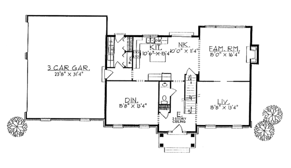 Home Plan - Classical Floor Plan - Main Floor Plan #70-1312