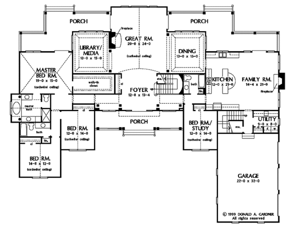 Architectural House Design - Craftsman Floor Plan - Main Floor Plan #929-444