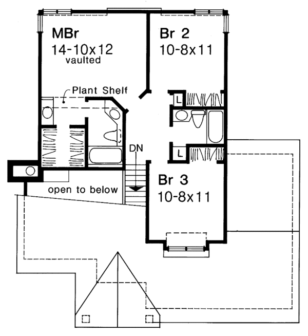 House Plan Design - Country Floor Plan - Upper Floor Plan #60-1041