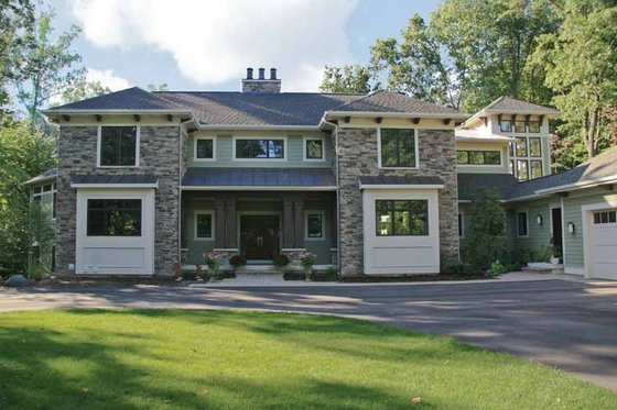 Exterior - Front Elevation 4 for Traditional House Plan #928-116 - 5 bed, 4 bath