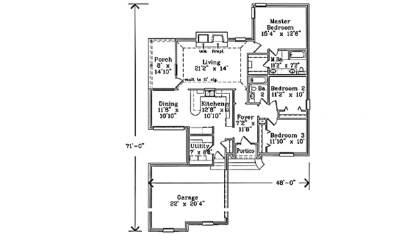 Dream House Plan - European Floor Plan - Main Floor Plan #985-8