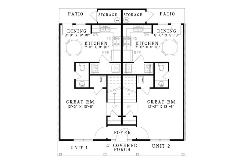 Home Plan - Floor Plan - Main Floor for Classical House Plan #17-3239 - 4 bed, 2 bath