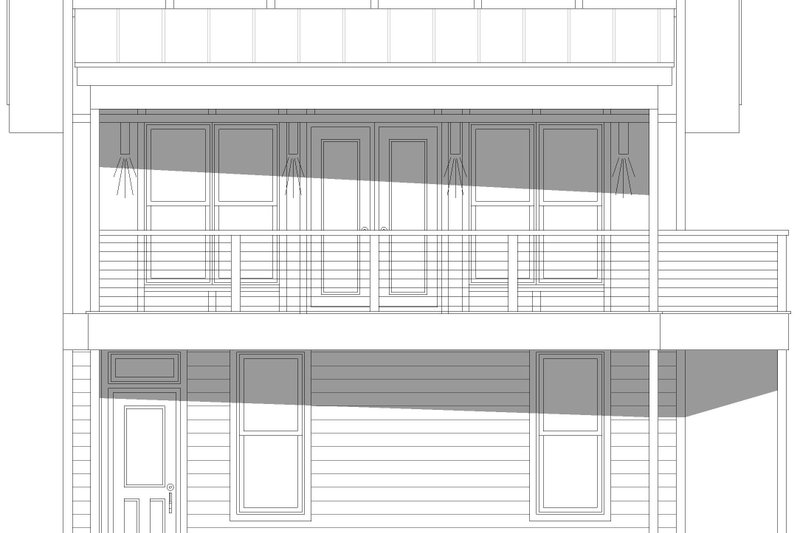 House Blueprint - Exterior - Rear Elevation 1 for Contemporary House Plan #932-1116 - 2 bed, 2 bath