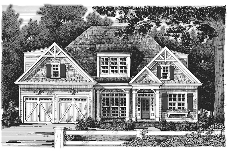 House Blueprint - Exterior - Front Elevation 4 for Craftsman House Plan #927-906 - 4 bed, 4 bath
