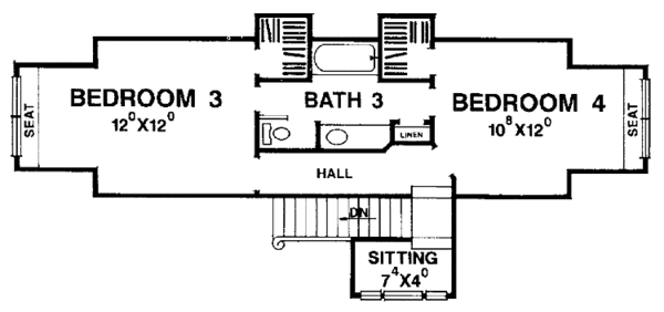 Architectural House Design - European Floor Plan - Upper Floor Plan #472-86
