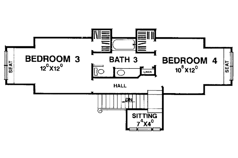Home Plan - Floor Plan - Upper Floor for European House Plan #472-86 - 4 bed, 3 bath