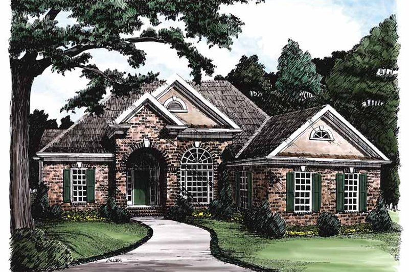 Dream House Plan - Traditional Exterior - Front Elevation Plan #927-128