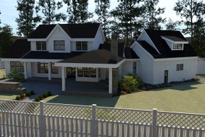 Exterior - Rear Elevation for Farmhouse House Plan #1070-23 - 5 bed, 3.5 bath