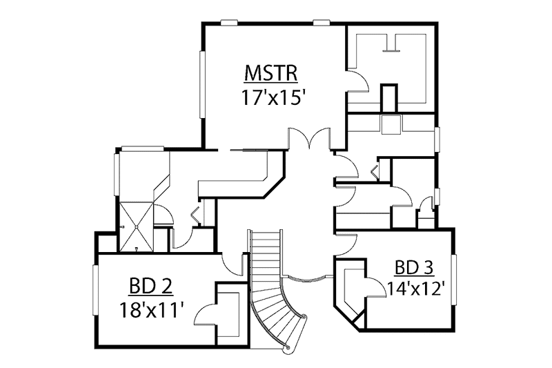 Dream House Plan - Floor Plan - Upper Floor for Contemporary House Plan #951-17 - 4 bed, 3.5 bath