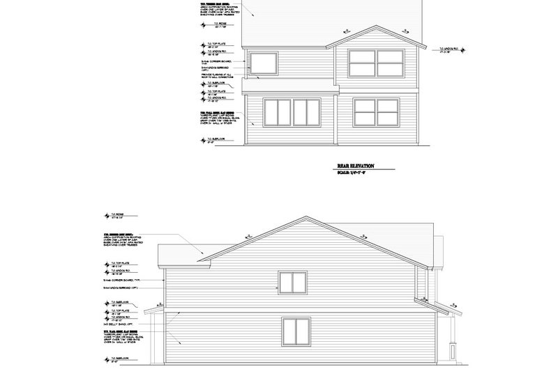 House Design - Exterior - Other Elevation 1 for Craftsman House Plan #53-692 - 4 bed, 2.5 bath
