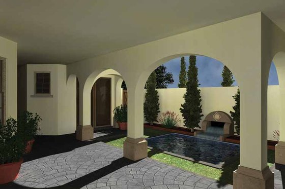 Exterior - Rear Elevation for Mediterranean House Plan #930-435 - 3 bed, 4 bath