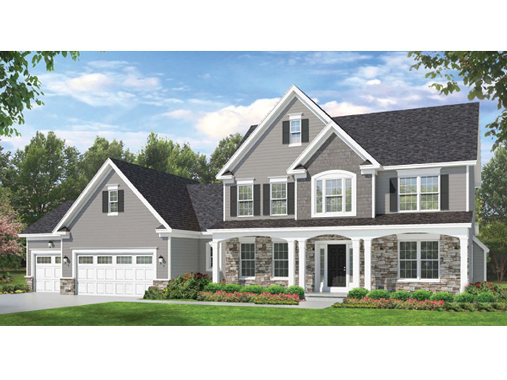 Colonial Style House Plan 4 Beds 2 5 Baths 2523 Sq Ft 