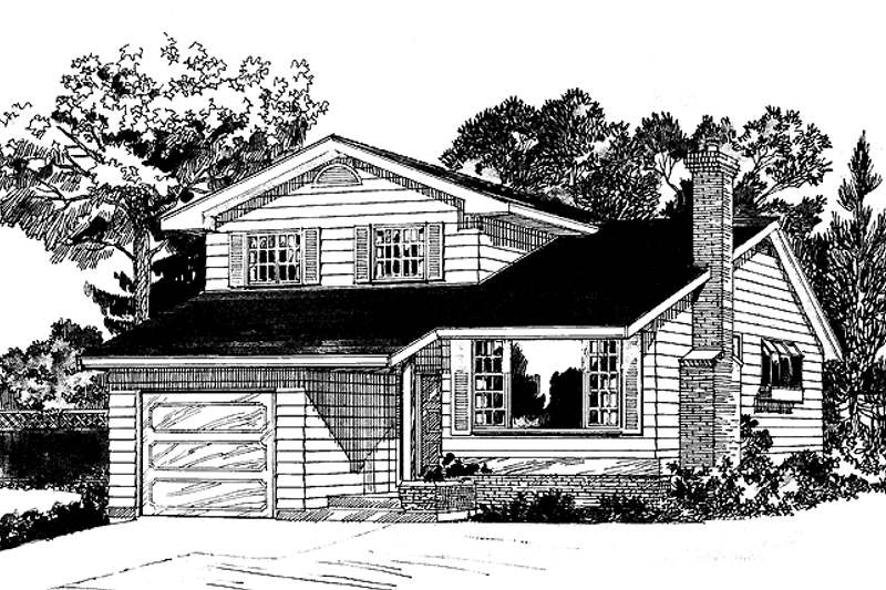 House Blueprint - Contemporary Exterior - Front Elevation Plan #47-921