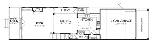 House Blueprint - Traditional Floor Plan - Main Floor Plan #1021-19