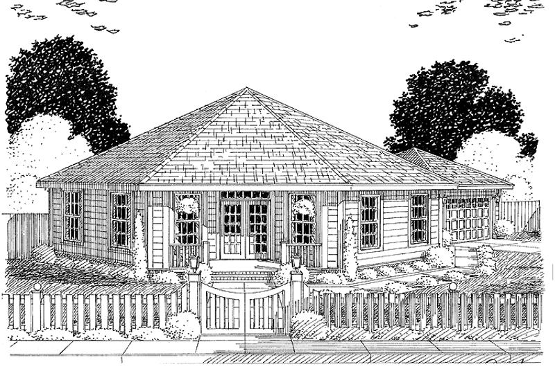 Home Plan - Exterior - Front Elevation 3 for Traditional House Plan #513-2147 - 3 bed, 2 bath