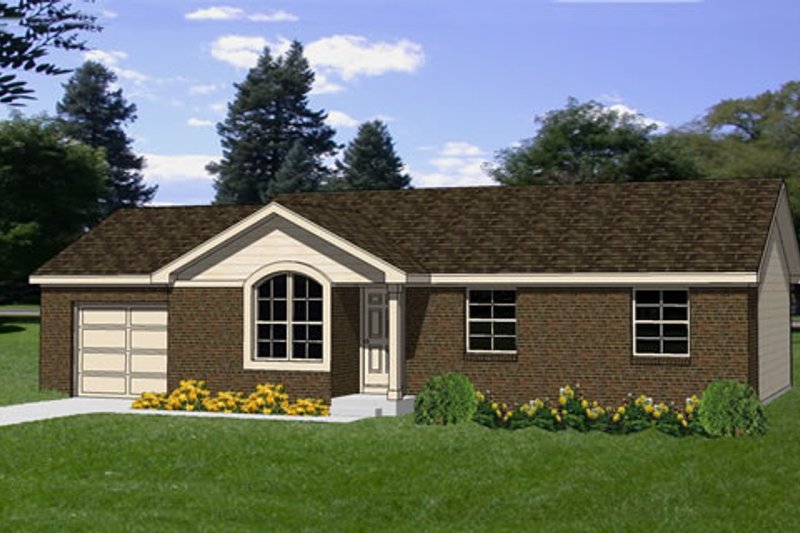 Ranch Style House Plan - 3 Beds 1 Baths 1008 Sq/Ft Plan #116-160