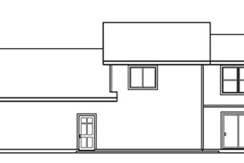 Dream House Plan - Exterior - Rear Elevation for Craftsman House Plan #124-718 - 4 bed, 2 bath