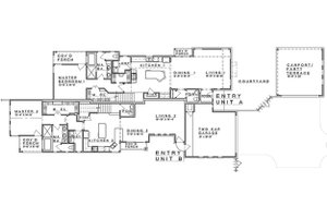 Floor Plan - Main Floor for Craftsman House Plan #935-3 - 3 bed, 2.5 bath