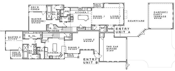 Architectural House Design - Craftsman Floor Plan - Main Floor Plan #935-3