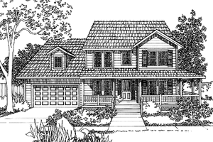 House Plan Design - Country Exterior - Front Elevation Plan #997-20