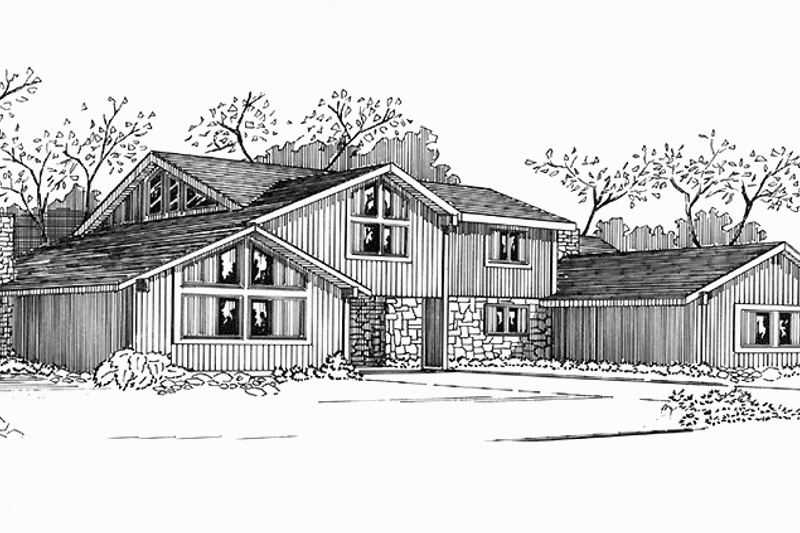 Dream House Plan - Contemporary Exterior - Front Elevation Plan #320-1270